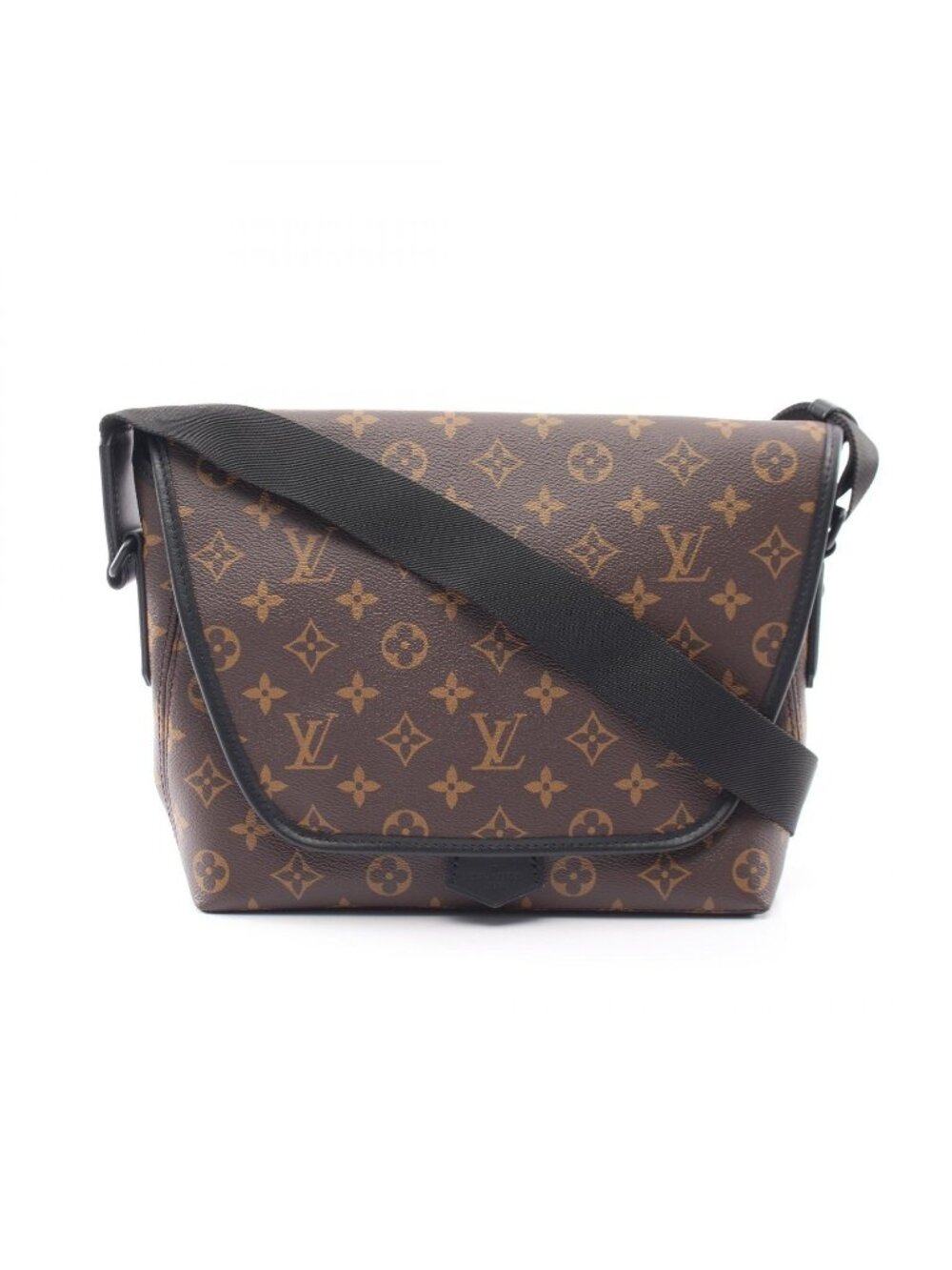 Louis Vuitton Shoulder Bag Magnetic Messenger Monogram Macassar Leather